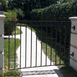 Iron Walk Gate in Sarasota Florida